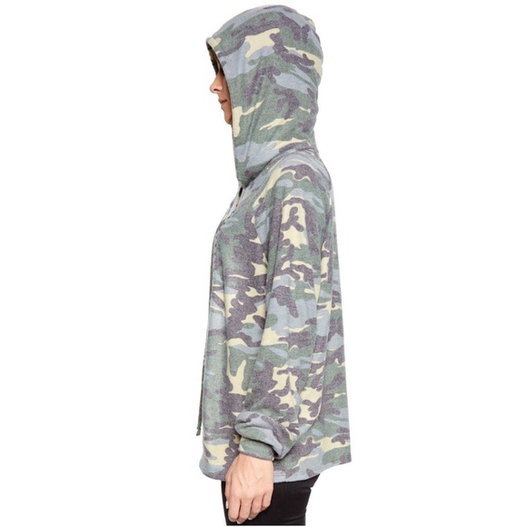 Lauren Moshi Markie Camo Music Note Hoodie Pullove - Picture 5 of 8
